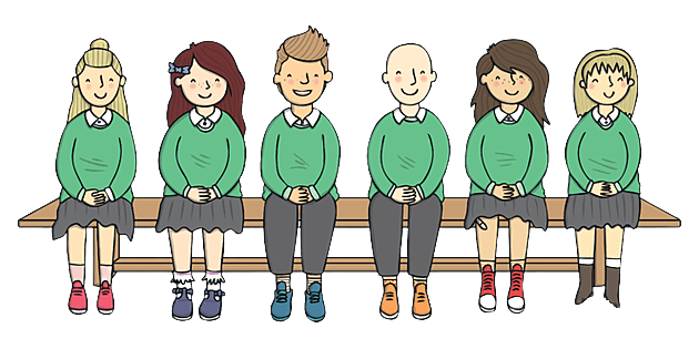 Sitting-on-a-Bench-School-Uniform-Line-Boy-Girl-Group-KS1_2-removebg-preview